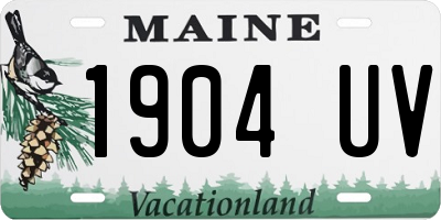 ME license plate 1904UV