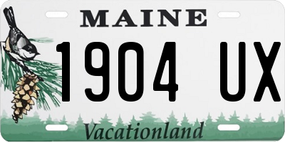 ME license plate 1904UX