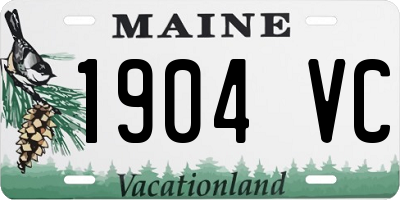 ME license plate 1904VC