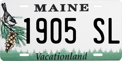 ME license plate 1905SL