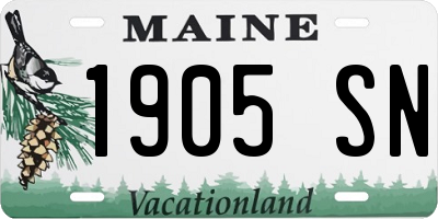 ME license plate 1905SN