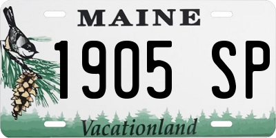 ME license plate 1905SP