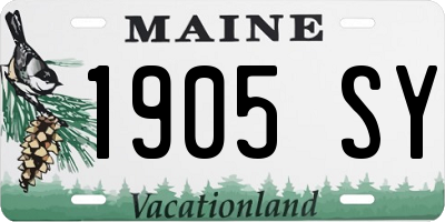ME license plate 1905SY