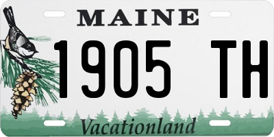 ME license plate 1905TH