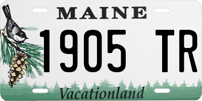 ME license plate 1905TR