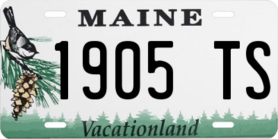 ME license plate 1905TS