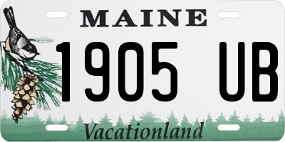 ME license plate 1905UB