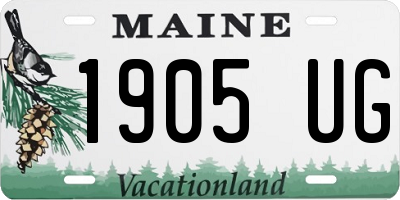 ME license plate 1905UG