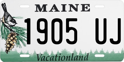 ME license plate 1905UJ