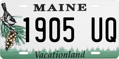 ME license plate 1905UQ