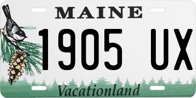 ME license plate 1905UX