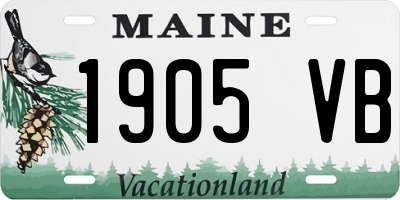 ME license plate 1905VB