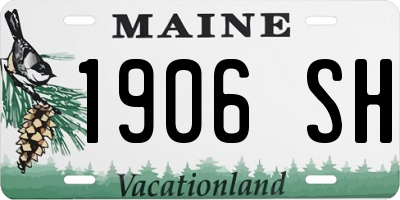 ME license plate 1906SH