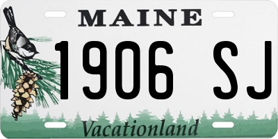 ME license plate 1906SJ