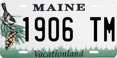 ME license plate 1906TM