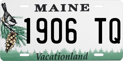 ME license plate 1906TQ