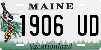 ME license plate 1906UD