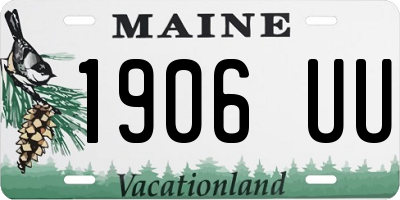 ME license plate 1906UU