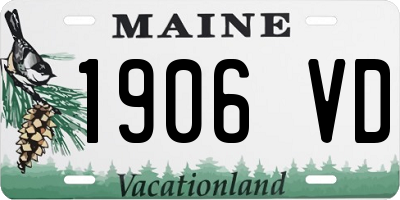 ME license plate 1906VD