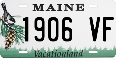 ME license plate 1906VF