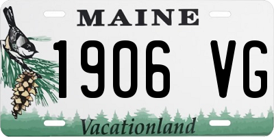 ME license plate 1906VG