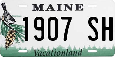 ME license plate 1907SH