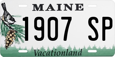 ME license plate 1907SP