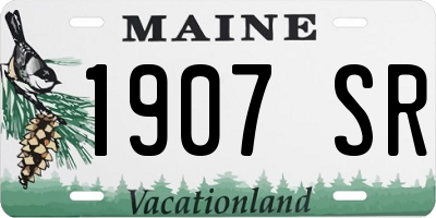 ME license plate 1907SR