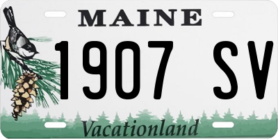 ME license plate 1907SV