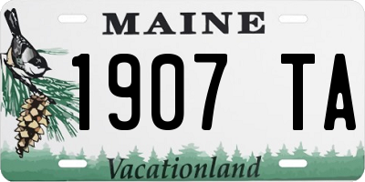 ME license plate 1907TA