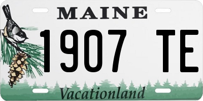 ME license plate 1907TE