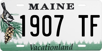 ME license plate 1907TF