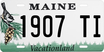 ME license plate 1907TI