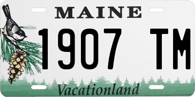 ME license plate 1907TM