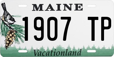 ME license plate 1907TP