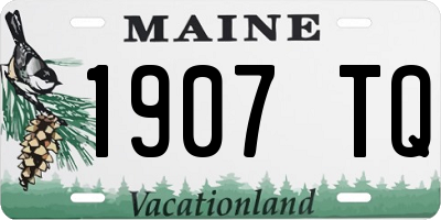 ME license plate 1907TQ