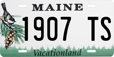 ME license plate 1907TS