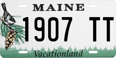 ME license plate 1907TT