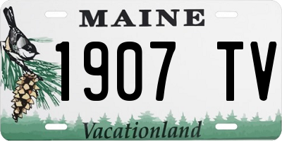 ME license plate 1907TV