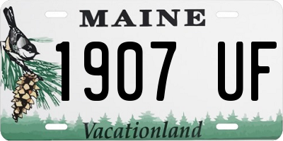 ME license plate 1907UF