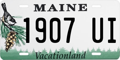 ME license plate 1907UI