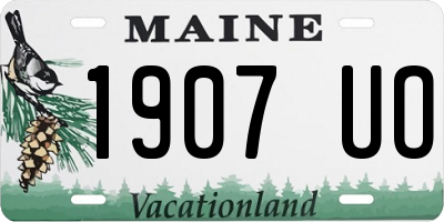 ME license plate 1907UO