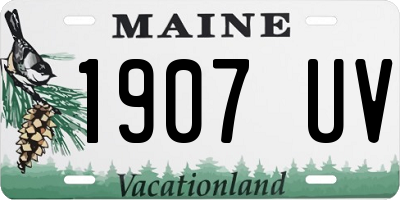 ME license plate 1907UV