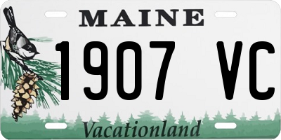 ME license plate 1907VC