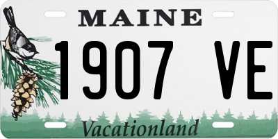 ME license plate 1907VE