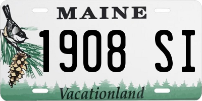 ME license plate 1908SI