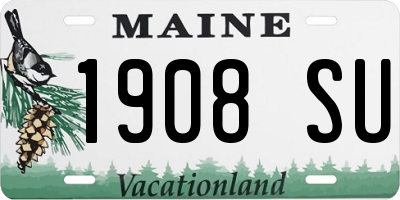 ME license plate 1908SU