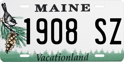 ME license plate 1908SZ