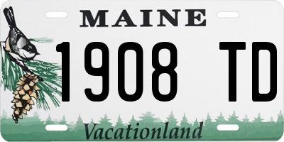 ME license plate 1908TD