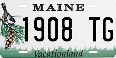 ME license plate 1908TG